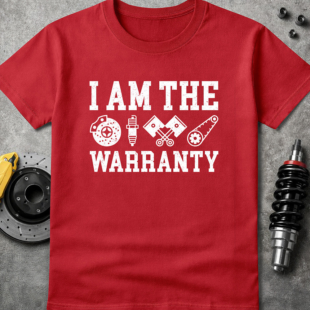 I Am The Warranty - Block Red